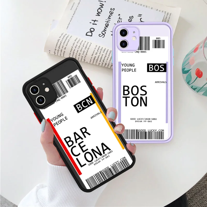 INS Light Ticket Airplane Case for IPhone 11 14 Pro X XS Max 12 13 7 8 14Plus SE2 New York Label Boarding Board Shockproof Cover
INS Light Ticket Airplane Case for IPhone 11 14 Pro X XS Max 12 13 7 8 14Plus SE2 New York Label Boarding Board Shockproof Cover