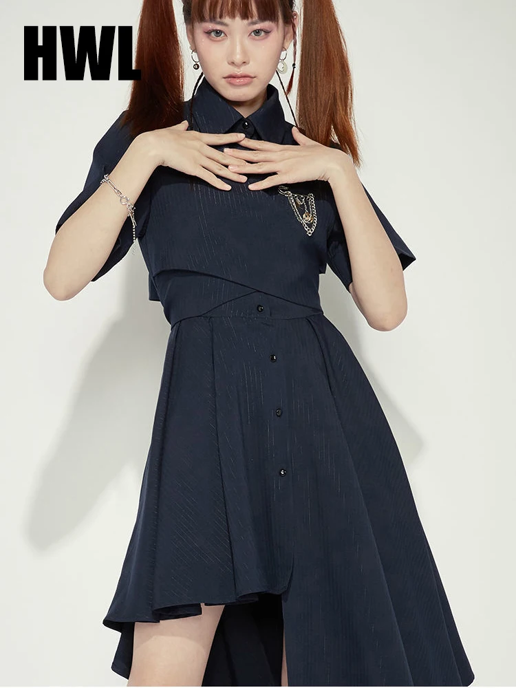 Asymmetrical Chain Dress 2022 Summer Female Streetwear Preppy Mid-length Dresses A-line Ins Hollow Out Waistband Dress
Asymmetrical Chain Dress 2022 Summer Female Streetwear Preppy Mid-length Dresses A-line Ins Hollow Out Waistband Dress