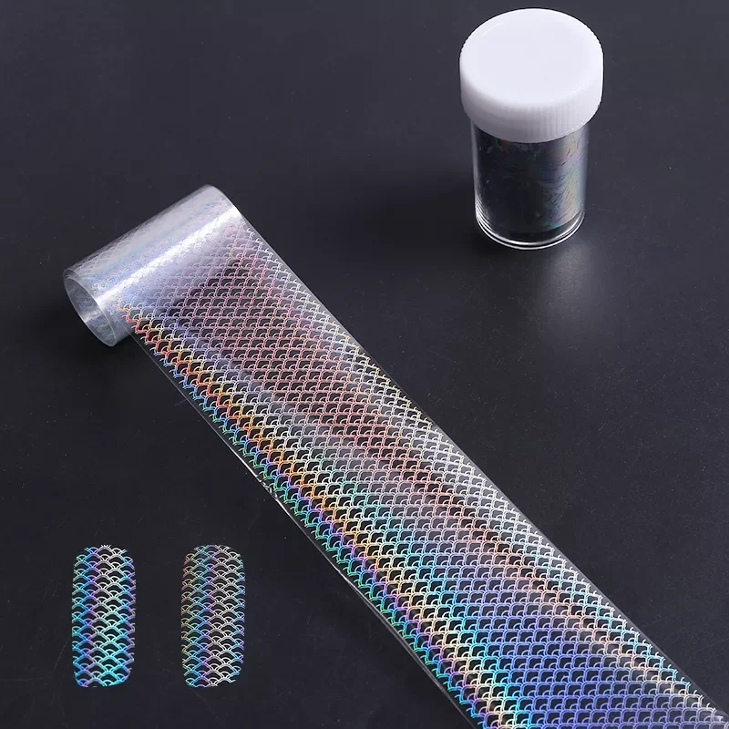 Scale Laser Nail Art Transfer Sticker Holographic Lace Starry Nail Foil 4*100cm Manicure For Nail Art Decoratio
Scale Laser Nail Art Transfer Sticker Holographic Lace Starry Nail Foil 4*100cm Manicure For Nail Art Decoratio