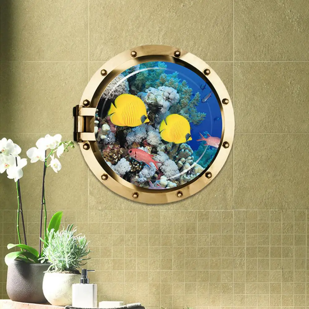 3D Submarine Portholes Wall Stickers Sea Lifes Fridge Stickers Turtle Dolphin Jellyfish Wall Decals For Home Living Room Decor
3D Submarine Portholes Wall Stickers Sea Lifes Fridge Stickers Turtle Dolphin Jellyfish Wall Decals For Home Living Room Decor