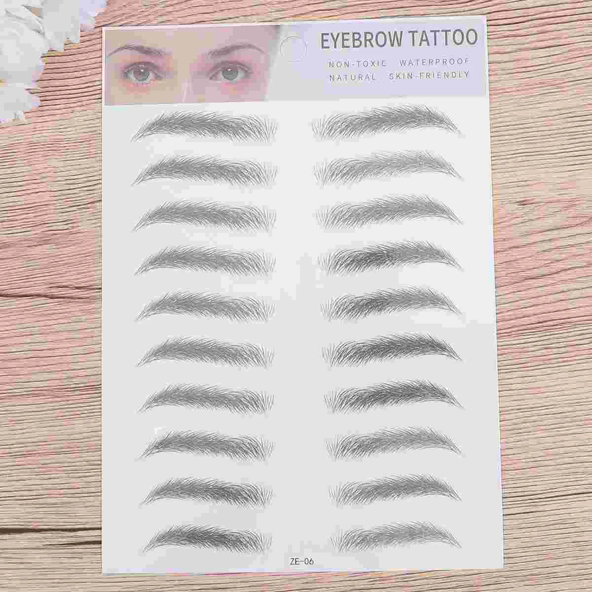 

Eyebrow Stickers Tattoo Eyebrows 3D Hair Shaping Brow Sticker Tool Stencils Shape Natural Artificial 4D Authentic Tattoos