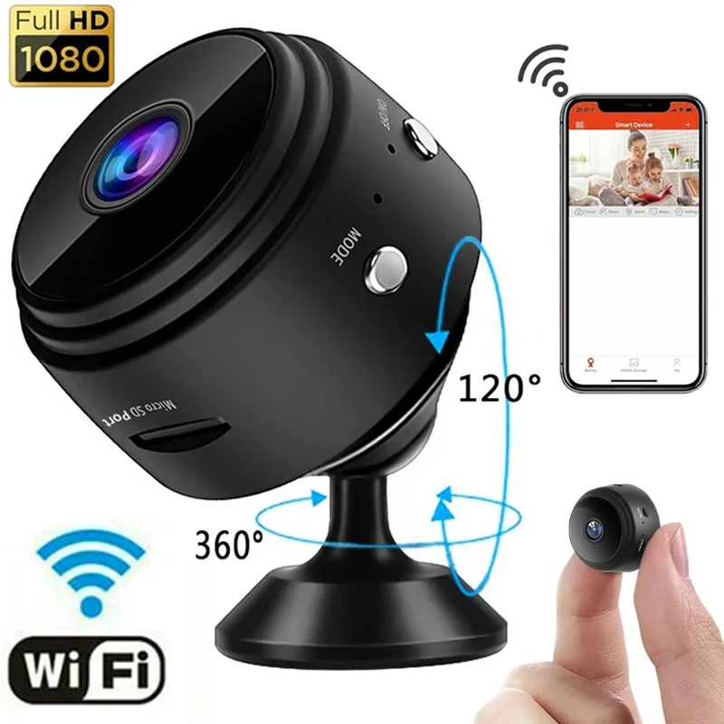 

A9 Camera HD1080P Home Security Wireless Wifi Mini Camera Small CCTV Infrared Night Vision Motion Detection SD Card Slot Audio