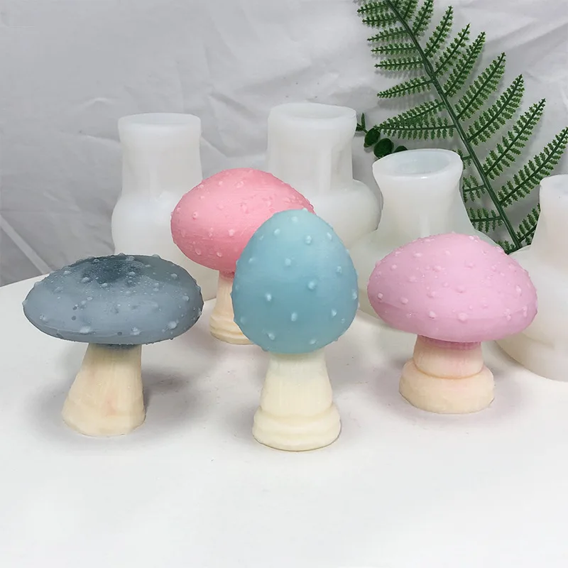 

ins three-dimensional fat mushroom candle silicone mold DIY manual resin fragrance stone aromatherapy gypsum mold
