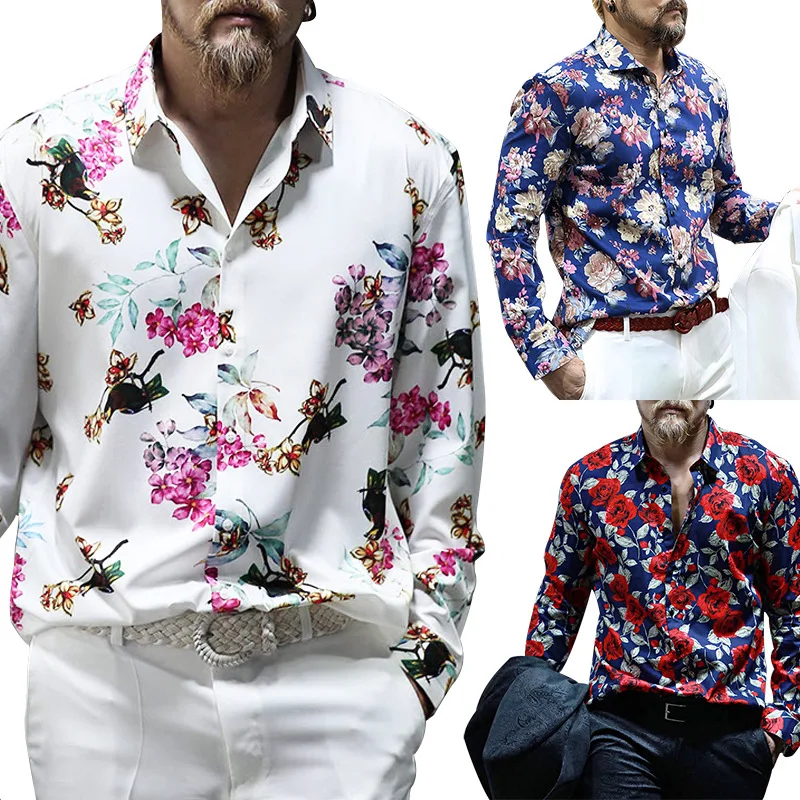 2022autumn New Men's Long-sleeved Shirt European And American Men's Beach Vacation Leisure Printed Shirt 
2022autumn New Men's Long-sleeved Shirt European And American Men's Beach Vacation Leisure Printed Shirt