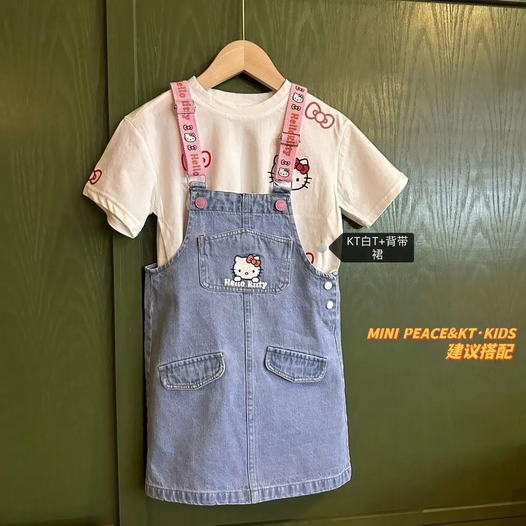 Anime Kawaii Sanrio Hello Kitty New Cute Cartoon Girls Denim Suspender Skirt Summer Dress Fashion Versatile Princess Dress Gift
Anime Kawaii Sanrio Hello Kitty New Cute Cartoon Girls Denim Suspender Skirt Summer Dress Fashion Versatile Princess Dress Gift