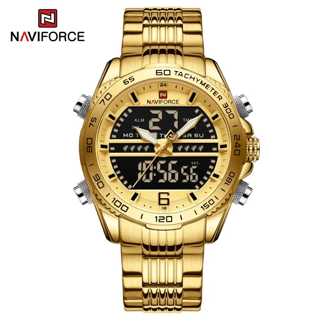 NAVIFORCE Mens Watches Dual Display Stainless Steel Top Waterproof Sport Led Digital Relogio Masculino 2022 Dropshipping NF9195
NAVIFORCE Mens Watches Dual Display Stainless Steel Top Waterproof Sport Led Digital Relogio Masculino 2022 Dropshipping NF9195