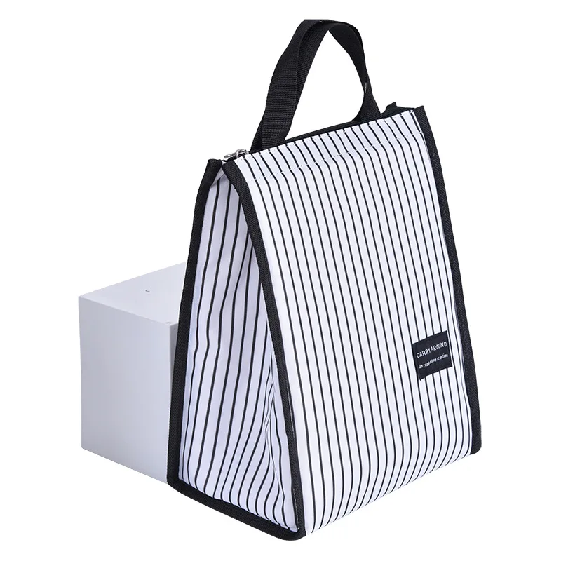 Portable Cold Ice Hand Held Picnic Hand Held Fresh Keeping Bento Bag Simple Stripe Thermal Insulation Lunch Box Bag
Portable Cold Ice Hand Held Picnic Hand Held Fresh Keeping Bento Bag Simple Stripe Thermal Insulation Lunch Box Bag
