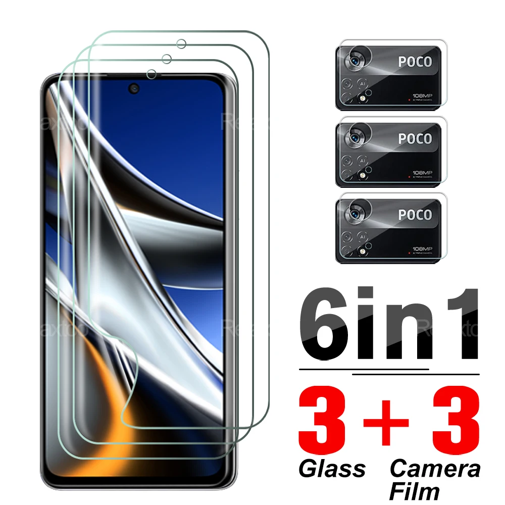 

6in1 For Xiaomi Poco X4 Pro Lens Screen Protectors Soft Hydrogel Film Xiami Poco X4 Nfc X3 Pro X3 Gt X2 F2 Pro M4 M3 F3 phone F1