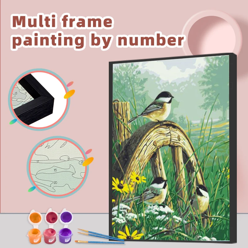 RUOPOTY Diy Painting By Numbers With Multi Aluminium Frame Kits 60x75cm Birds Picture Paint Wall Art Original Gifts Paint Kit
RUOPOTY Diy Painting By Numbers With Multi Aluminium Frame Kits 60x75cm Birds Picture Paint Wall Art Original Gifts Paint Kit