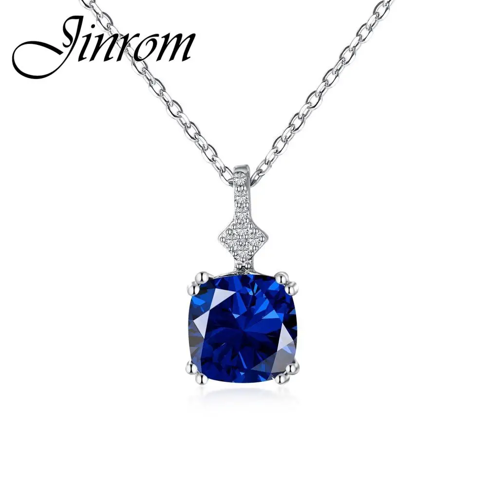 Jinrom S925 Sterling Silver Necklace Rhombus Cubic Color Zircon High Carbon Diamond Gemstone Pendant Banquet Fine Jewelry
Jinrom S925 Sterling Silver Necklace Rhombus Cubic Color Zircon High Carbon Diamond Gemstone Pendant Banquet Fine Jewelry