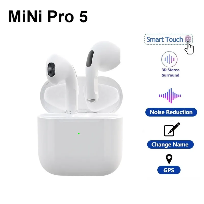TWS Air Pro Mini 5 Bluetooth Earphone Strong Bass Wireless Headphone In-Ear HiFi Earbuds Hands-Free Headset With Mic Pop-up PRO4
TWS Air Pro Mini 5 Bluetooth Earphone Strong Bass Wireless Headphone In-Ear HiFi Earbuds Hands-Free Headset With Mic Pop-up PRO4