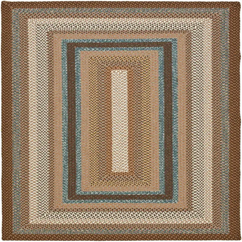 

Luxurious Brown/Multi 4' x 6' Cady Bordered Stylish Area Rug - Perfectly Add Comfort and Charm to Your Home.