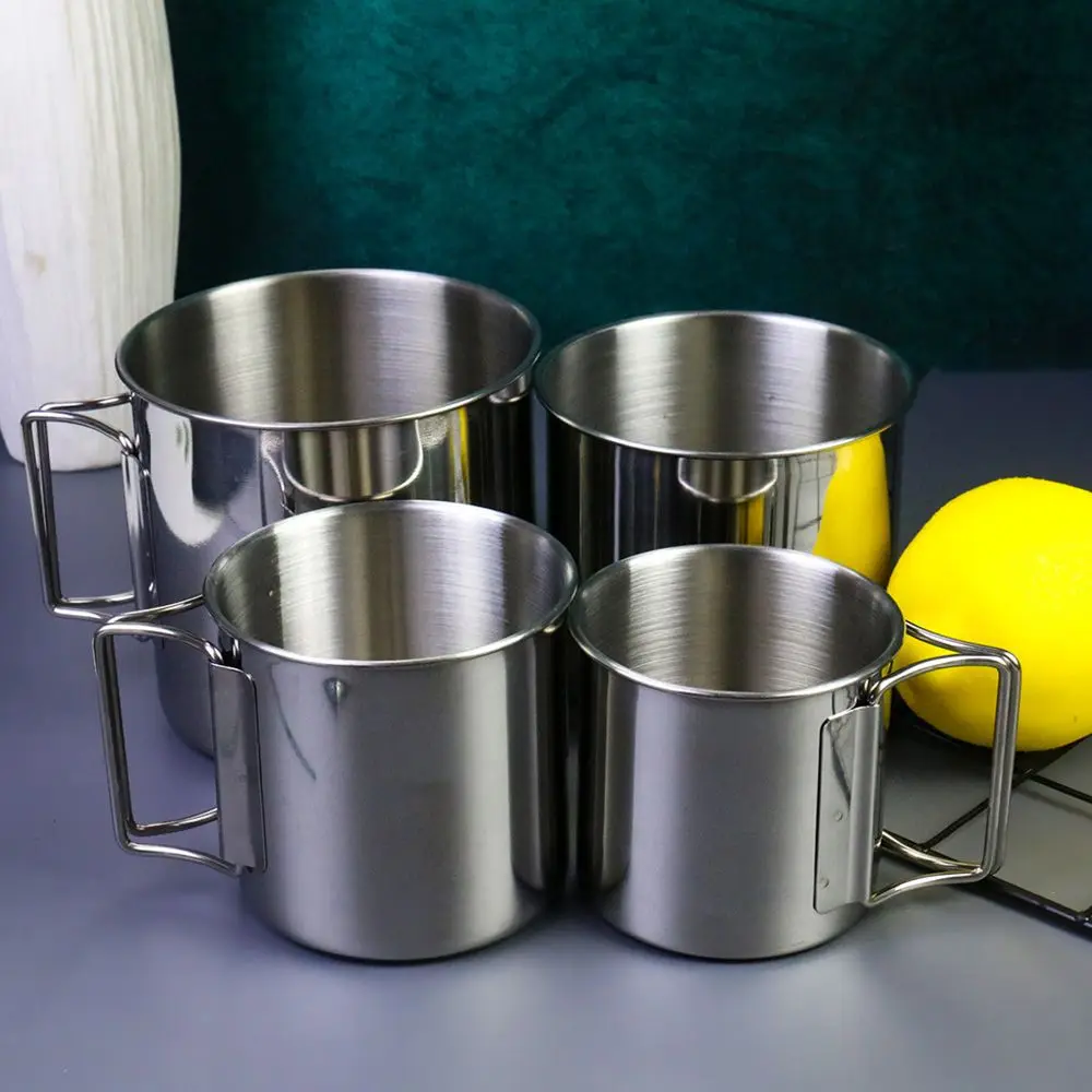 Foldable Handle Portable Stainless Steel Camping Water Mug Travel Cup Outdoor Tableware Tea Cup
Foldable Handle Portable Stainless Steel Camping Water Mug Travel Cup Outdoor Tableware Tea Cup