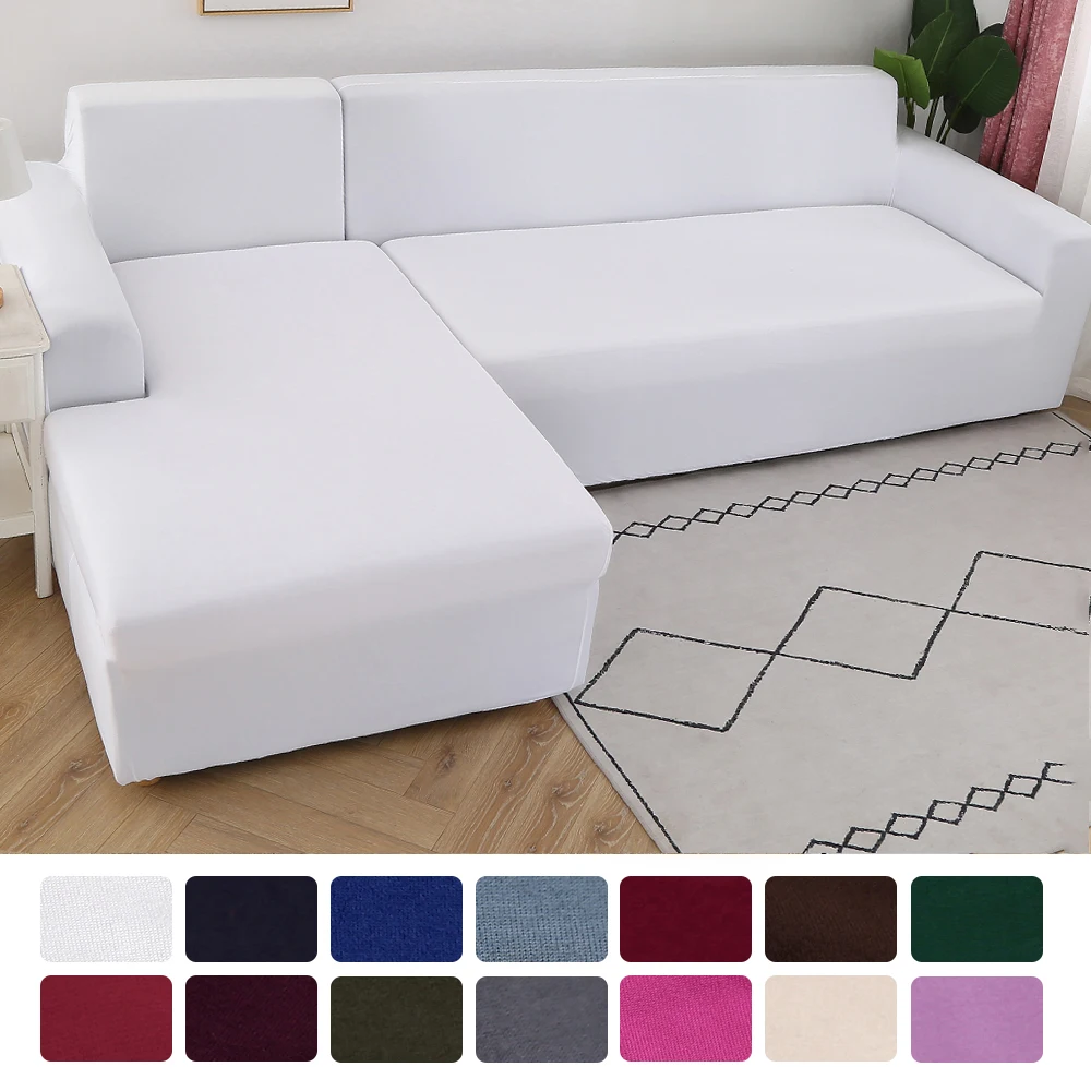 

Elastic Sofa Cover Stretch Couch Covers 1/2/3/4 Seater for Living Room Corner Soft Sofas Case Slipcover L Shape need buy 2pcs