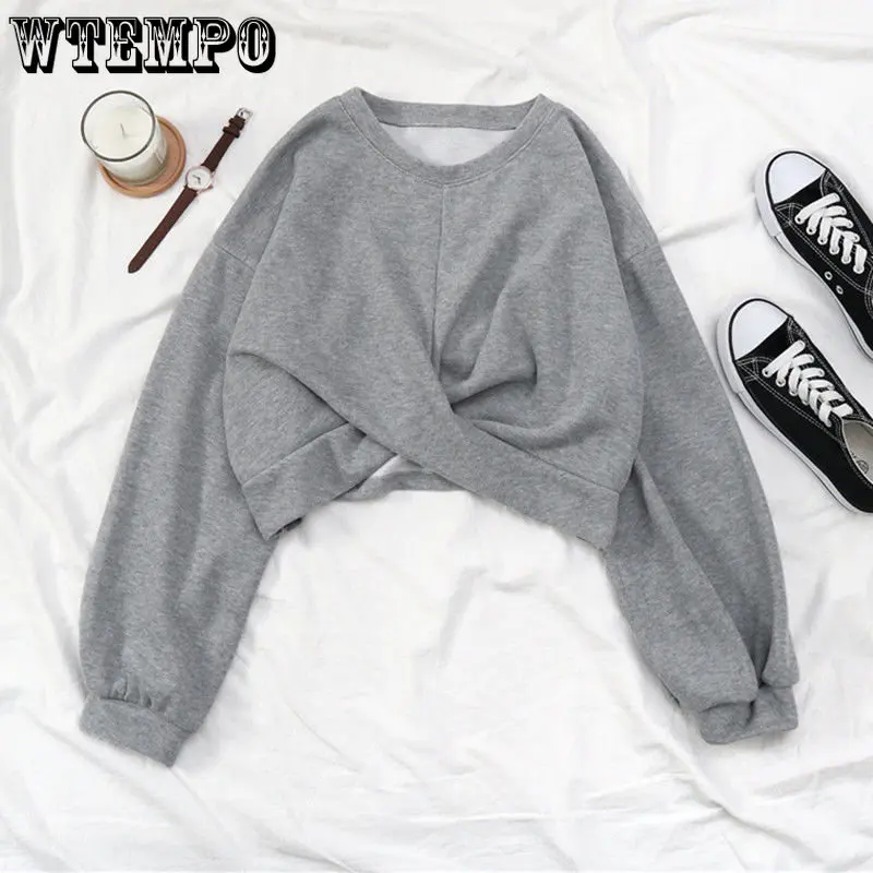 Grey Long Sleeve Short Top Women's High Waist Navel Exposed Loose Fitting T-shirt Simple Casual Spring Summer Wholesale
Grey Long Sleeve Short Top Women's High Waist Navel Exposed Loose Fitting T-shirt Simple Casual Spring Summer Wholesale