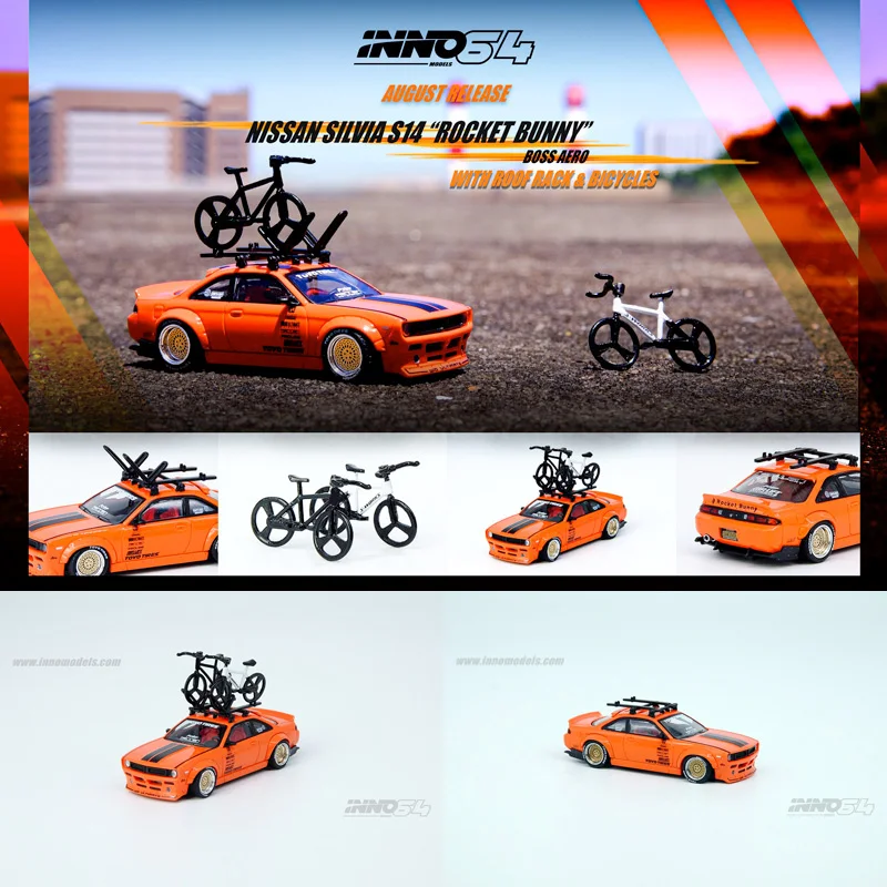 INNO Rocket Rabbit 1:64 Nissan S14 SILVIA ROCKET BUNNY comes with bicycle alloy car model
INNO Rocket Rabbit 1:64 Nissan S14 SILVIA ROCKET BUNNY comes with bicycle alloy car model