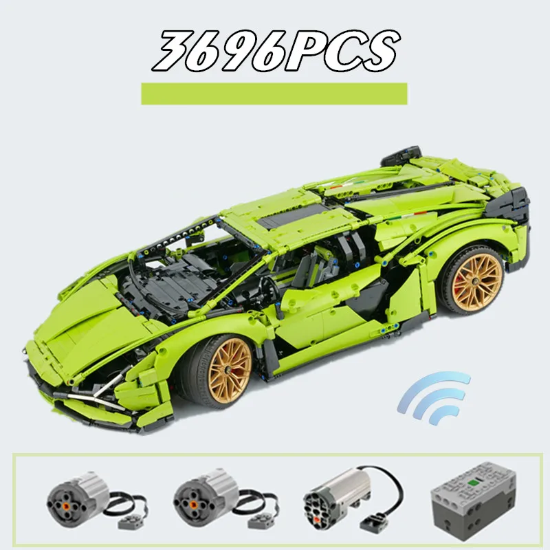 Fit 42115 RC Lamborghinis Car SIAN Roadster Model FKP37 Kit Model Technical Building Blocks Bricks Set Boy Toy Children Kid Gift
Fit 42115 RC Lamborghinis Car SIAN Roadster Model FKP37 Kit Model Technical Building Blocks Bricks Set Boy Toy Children Kid Gift
