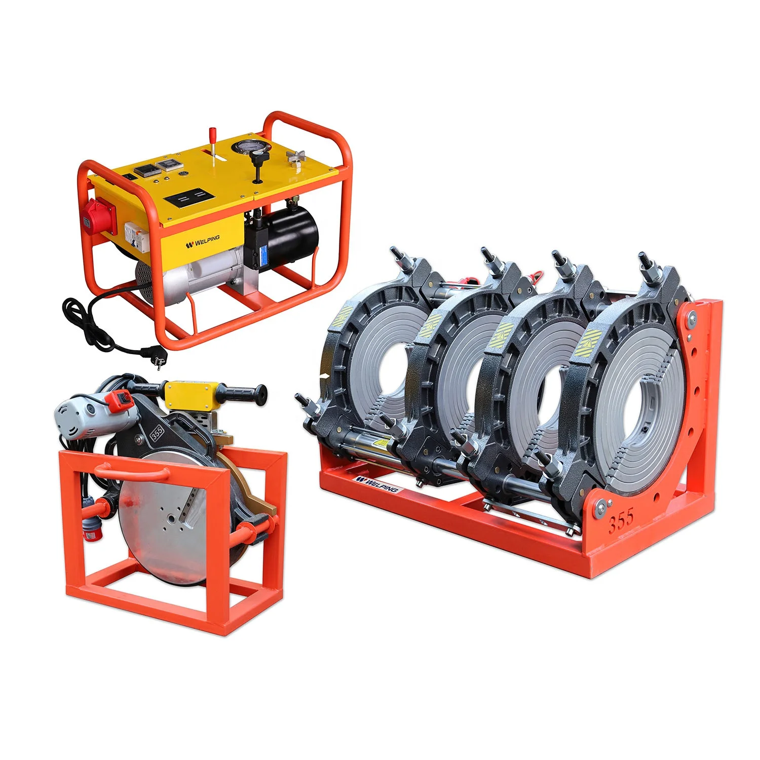 355mm HDPE Pe Pipe Plastic Polyethylene Hydraulic Butt Fusion Welding Machine
355mm HDPE Pe Pipe Plastic Polyethylene Hydraulic Butt Fusion Welding Machine