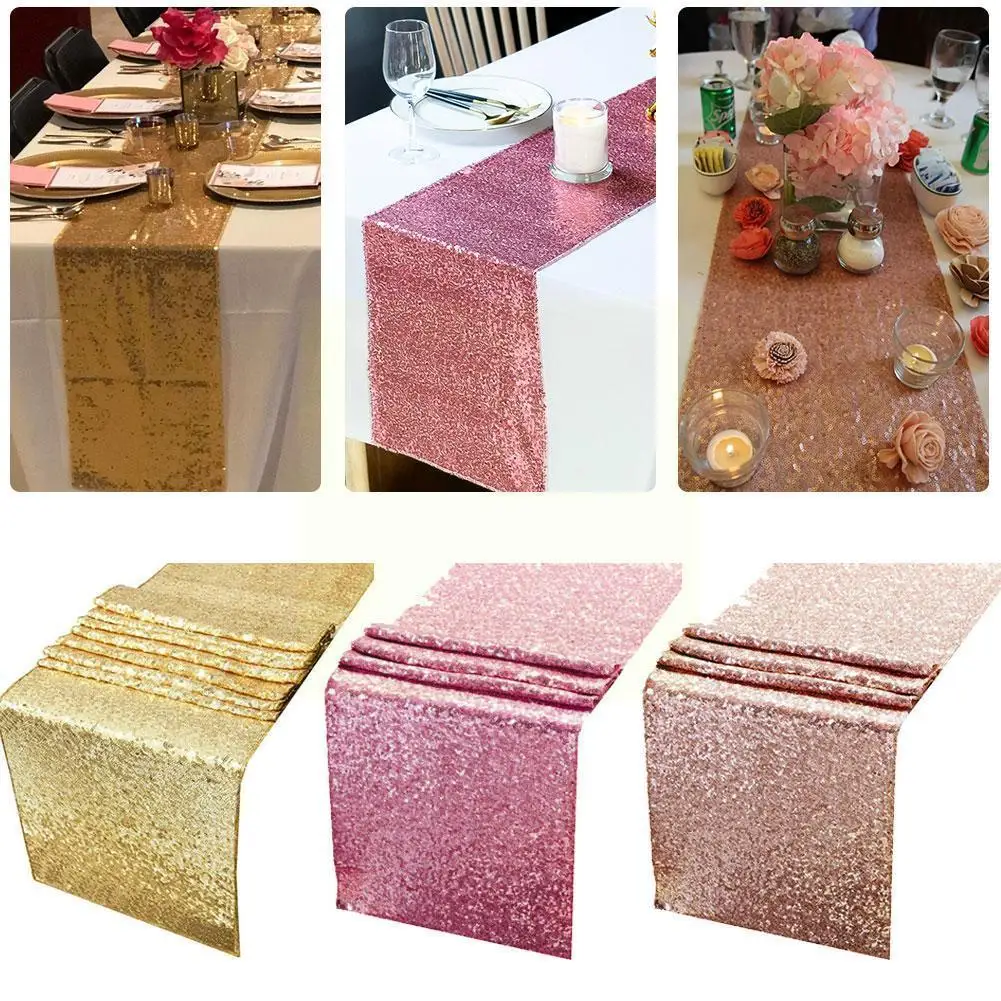 1pc 180x30cm Sequin Tablecloth Embroidered Gold Silver Decorations Party Gold Home Rose Resturant Runners Glitter Table E2c3
1pc 180x30cm Sequin Tablecloth Embroidered Gold Silver Decorations Party Gold Home Rose Resturant Runners Glitter Table E2c3