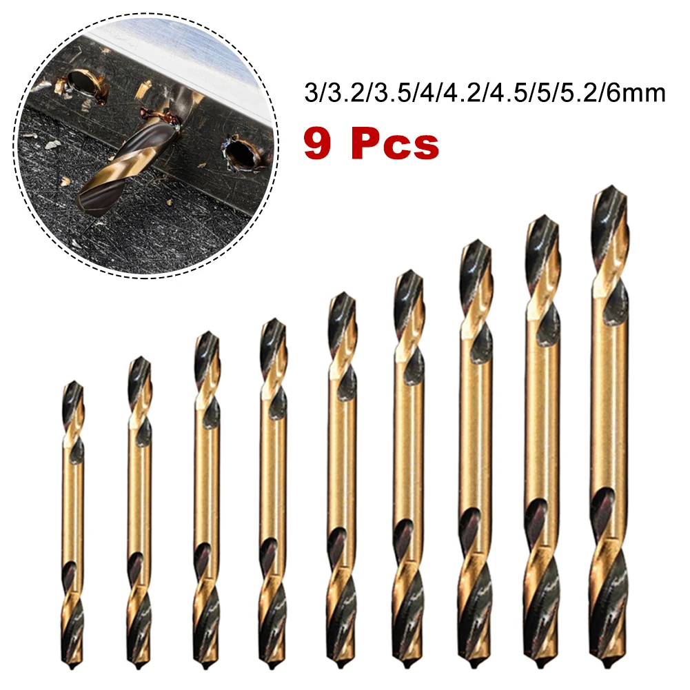 9pcs HSS Double-Headed Auger Drill Bits For Metal Stainless Steel Wood Drilling 3-6mm Double Ended Drill Bits Power Tool
9pcs HSS Double-Headed Auger Drill Bits For Metal Stainless Steel Wood Drilling 3-6mm Double Ended Drill Bits Power Tool