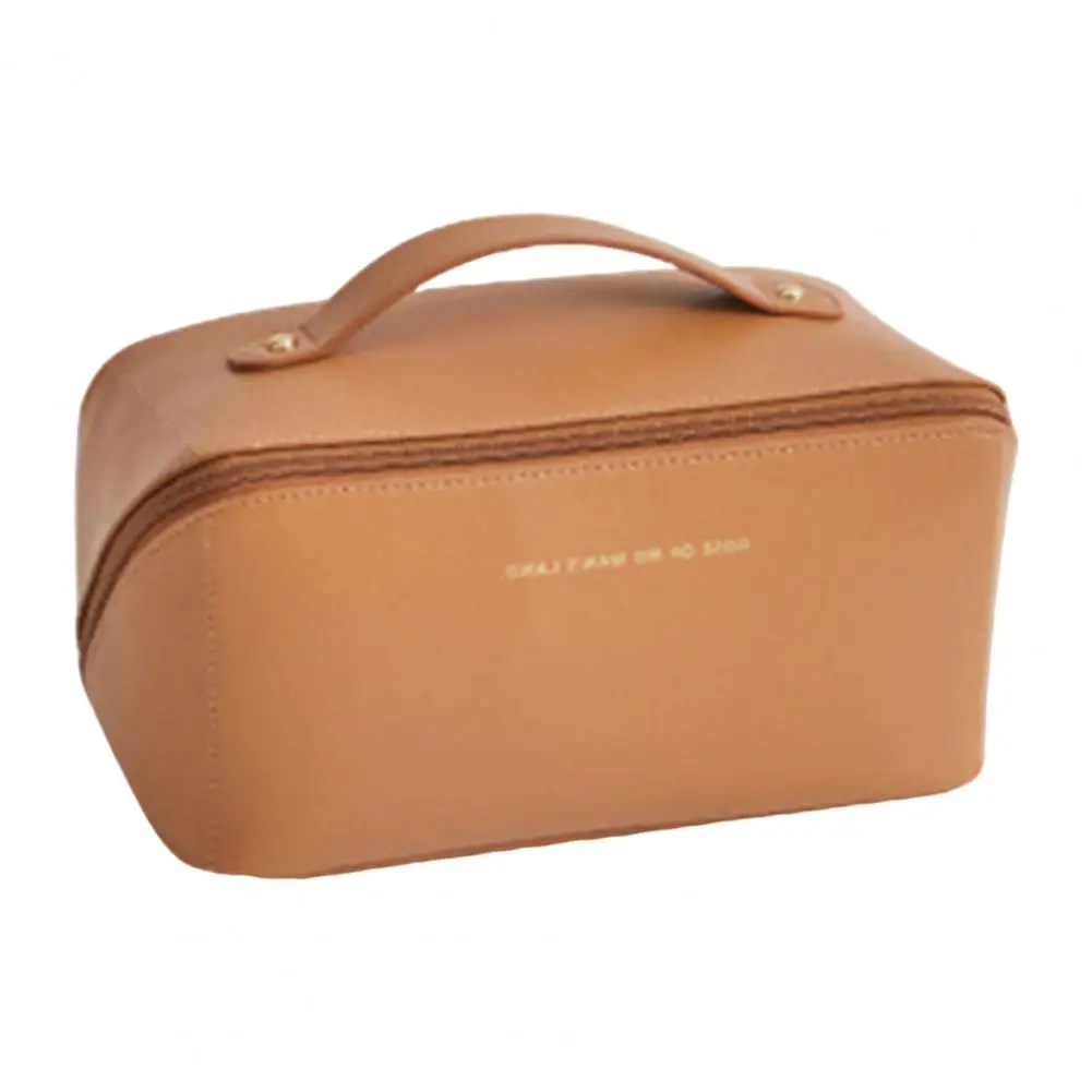 Faux Leather Cosmetic Bag Women High Capacity Dust-proof Large Opening Travel Makeup Storage Bag
Faux Leather Cosmetic Bag Women High Capacity Dust-proof Large Opening Travel Makeup Storage Bag