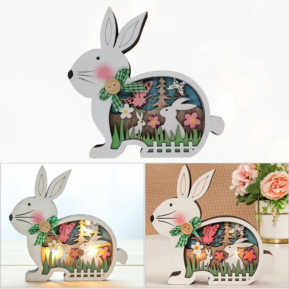 Easter Decoration for Home Wooden Easter Bunny LED Light Easter Craft Easter Bunny Ornament Decor Easter Egg Lamp Decor
Easter Decoration for Home Wooden Easter Bunny LED Light Easter Craft Easter Bunny Ornament Decor Easter Egg Lamp Decor