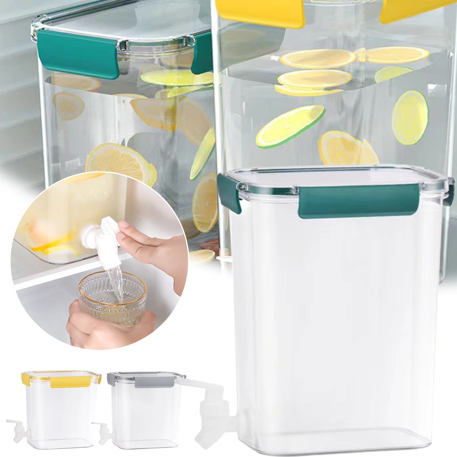 Cold Kettle with Faucet Large Capacity Ice Water for Summer Refrigerator Juice Jug Home Use Keeps Fresh PET Juice Teapot
Cold Kettle with Faucet Large Capacity Ice Water for Summer Refrigerator Juice Jug Home Use Keeps Fresh PET Juice Teapot