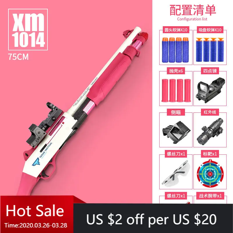UDL XM1014 Soft Bullet Shell Ejection Toy Gun Model Manual Airsoft Rifle Foam Darts Blaster Armas For Adults Boys CS Fighting Go
UDL XM1014 Soft Bullet Shell Ejection Toy Gun Model Manual Airsoft Rifle Foam Darts Blaster Armas For Adults Boys CS Fighting Go