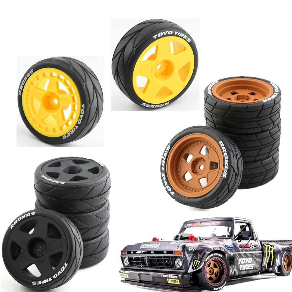 4pcs 65mm Plastic Wheel Rim Rubber Tire For 1/10 RC Rally On-Road Racing TAMIYA TT02 XV01 HSP 94123 HPI KYOSHO WLtoys
4pcs 65mm Plastic Wheel Rim Rubber Tire For 1/10 RC Rally On-Road Racing TAMIYA TT02 XV01 HSP 94123 HPI KYOSHO WLtoys