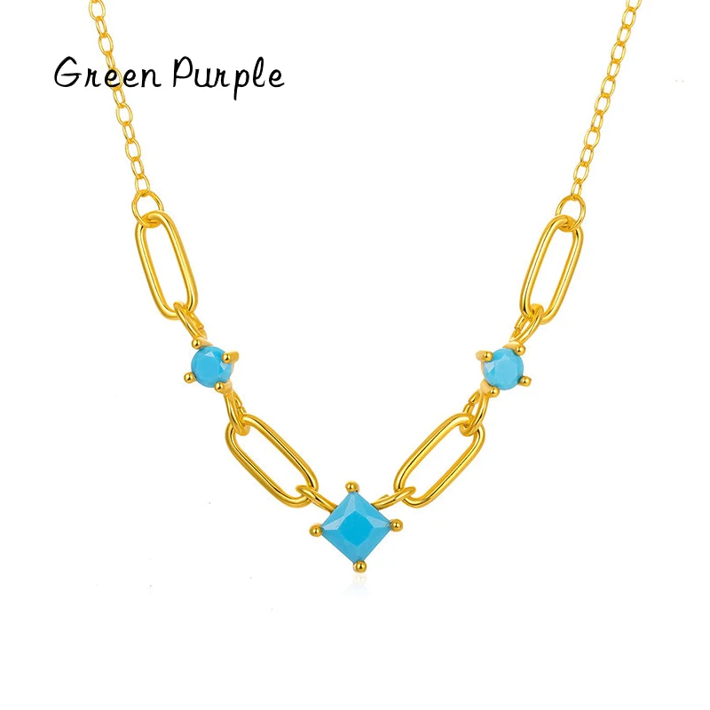 Green Purple Genuine s925 Sterling Natural TurquoiseChain Pendant Necklace for Women Trend Fine Jewelry Birthday Gifts CN1263
Green Purple Genuine s925 Sterling Natural TurquoiseChain Pendant Necklace for Women Trend Fine Jewelry Birthday Gifts CN1263