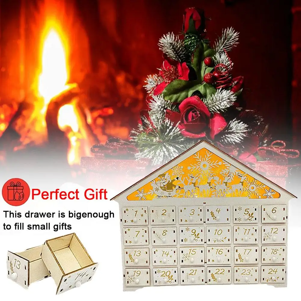 Led Creative Christmas Wooden Advent Calendar Countdown DIY Christmas Gifts With LED Light 24 Storage Drawers For Holiday B9Q7
Led Creative Christmas Wooden Advent Calendar Countdown DIY Christmas Gifts With LED Light 24 Storage Drawers For Holiday B9Q7