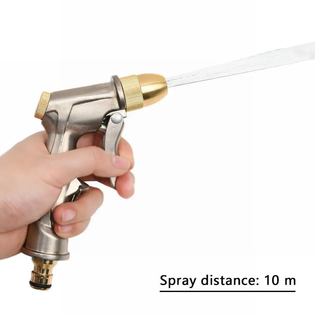 High Pressure Water Spray Gun Portable Metal Nozzle Garden Watering Hose Pipe Wash Sprinkler Car Wash Garden Lawn Irrigation
High Pressure Water Spray Gun Portable Metal Nozzle Garden Watering Hose Pipe Wash Sprinkler Car Wash Garden Lawn Irrigation