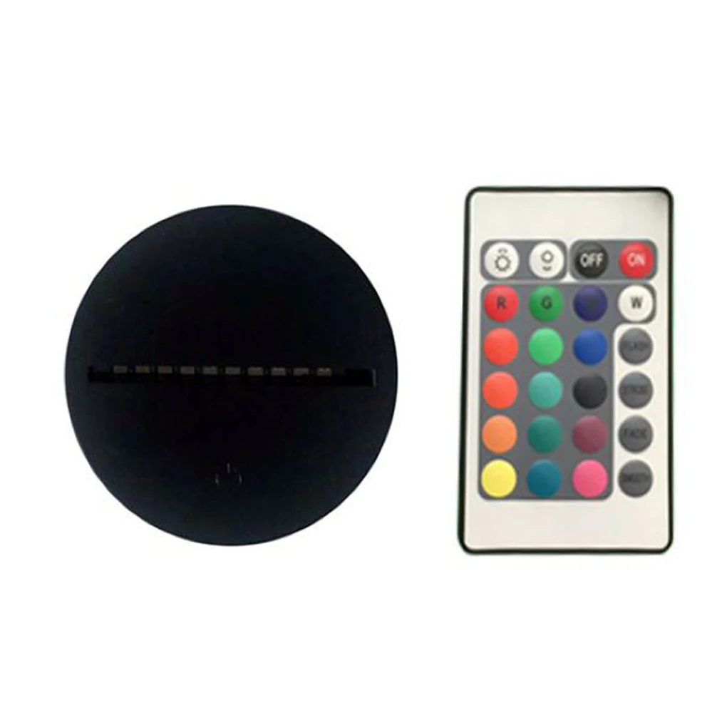 Remote Control 3D Night LED Light Base Adjustable 7 Colors Decoration Illusion Lamp Holder Replacement
Remote Control 3D Night LED Light Base Adjustable 7 Colors Decoration Illusion Lamp Holder Replacement