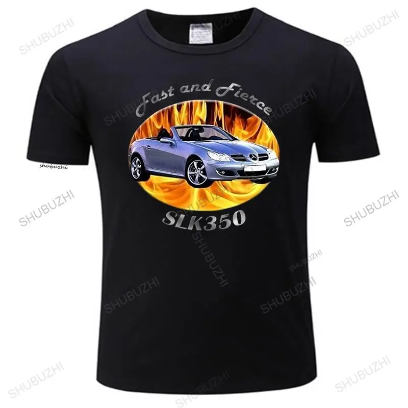 

Male Black Tshirts New Arrive O-Neck T Shirt Men Germany Car Slk350 Roadster Fast And Fierce Men'S Tee Shirt Order T-shirt