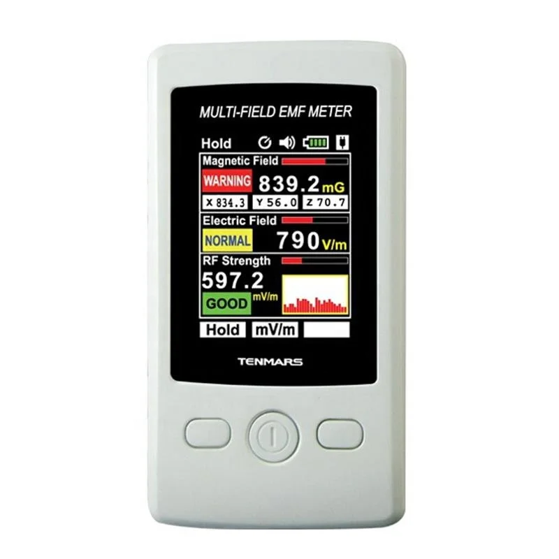 TM-190 Gauss 3-axis Magnetic Electric RF Field Strength Digital Electromagnetic Radiation Detector EMF Meter
TM-190 Gauss 3-axis Magnetic Electric RF Field Strength Digital Electromagnetic Radiation Detector EMF Meter