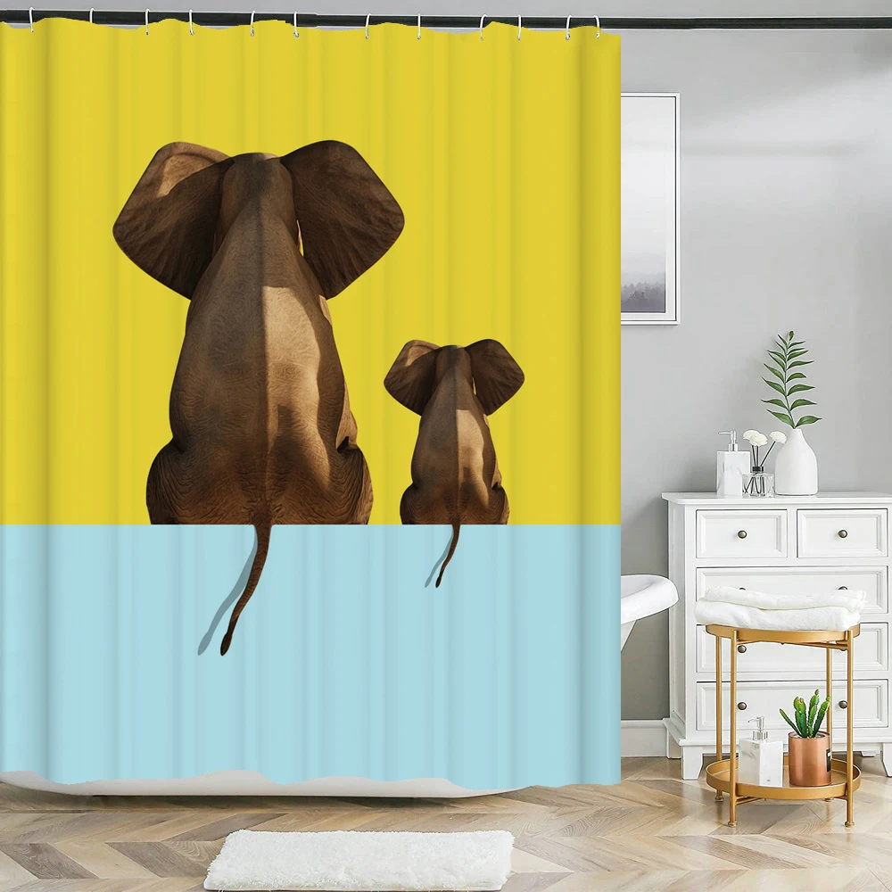 Funny Cute Cat Elephant Shower Curtain 3D Print Animal Waterproof Polyester Fabric Bathroom Curtain Home Decoration Bath Screen 
Funny Cute Cat Elephant Shower Curtain 3D Print Animal Waterproof Polyester Fabric Bathroom Curtain Home Decoration Bath Screen