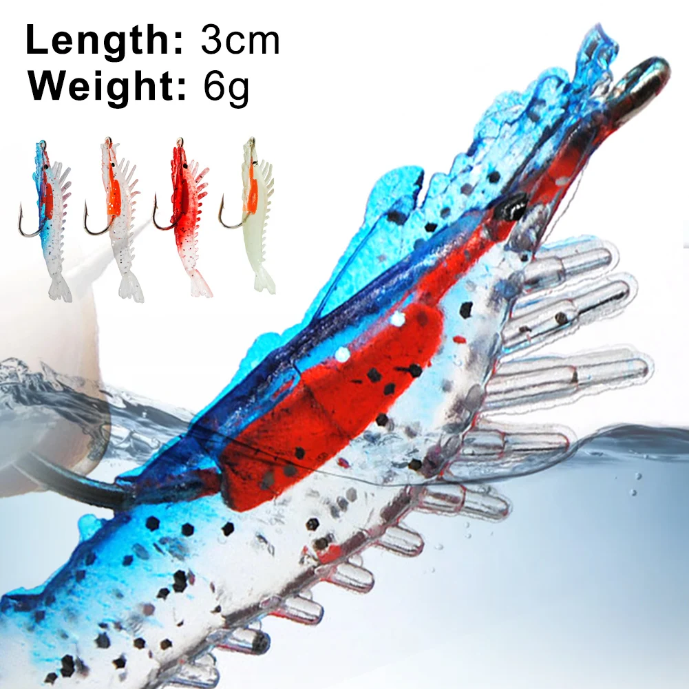 Fishing Lure 6cm 3g Shrimp Lure With Barb Hook Artificial Soft Bait Bass Worm Soft Luminous Simulation Trout Bait Fishing Lure
Fishing Lure 6cm 3g Shrimp Lure With Barb Hook Artificial Soft Bait Bass Worm Soft Luminous Simulation Trout Bait Fishing Lure