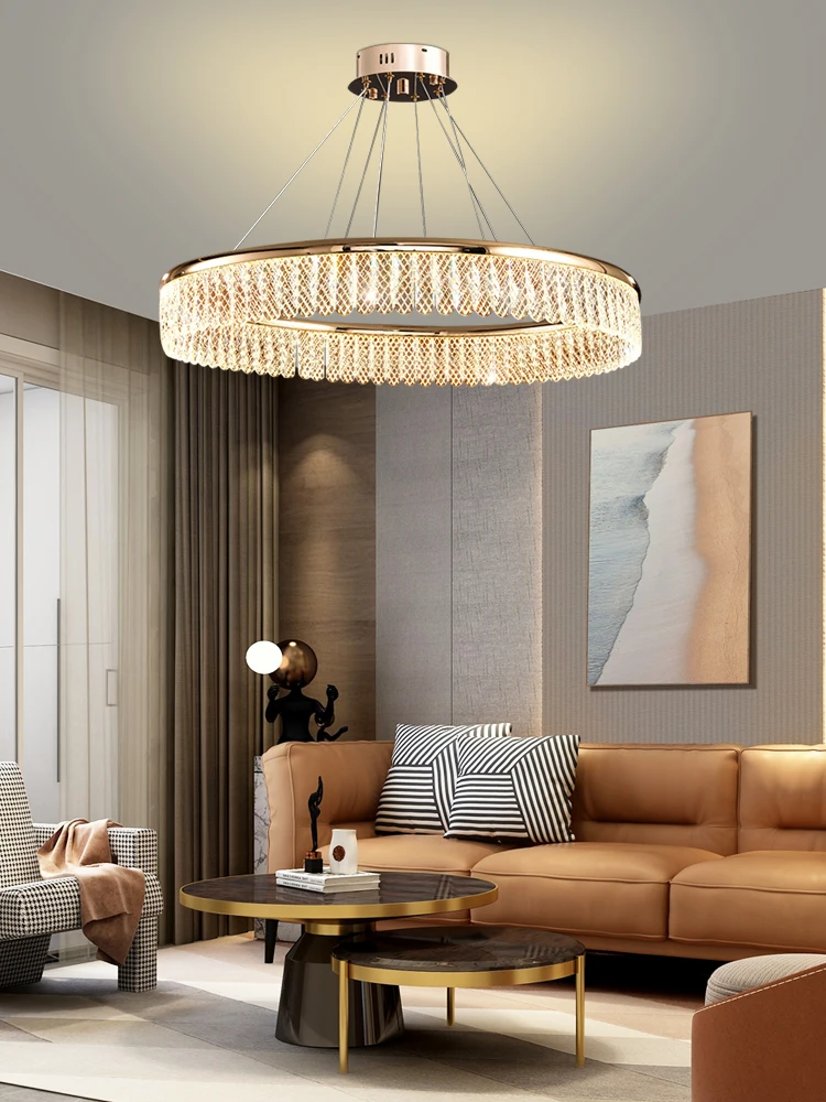 Modern Luxury Crystal LED Chandelier Atmosphere Italian Circle Pendant Lamp Living Room BedroomDining Room Haning Light
Modern Luxury Crystal LED Chandelier Atmosphere Italian Circle Pendant Lamp Living Room BedroomDining Room Haning Light