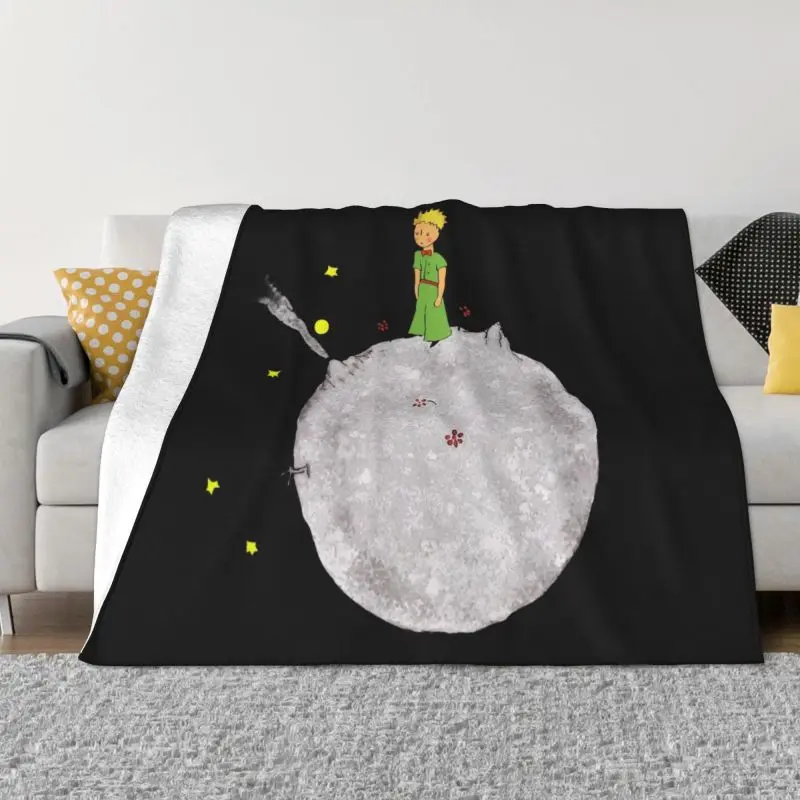 

The Little Prince Classic Cartoon Blankets Warm Flannel Le Petit Prince Throw Blanket for Bed Couch Bedspread