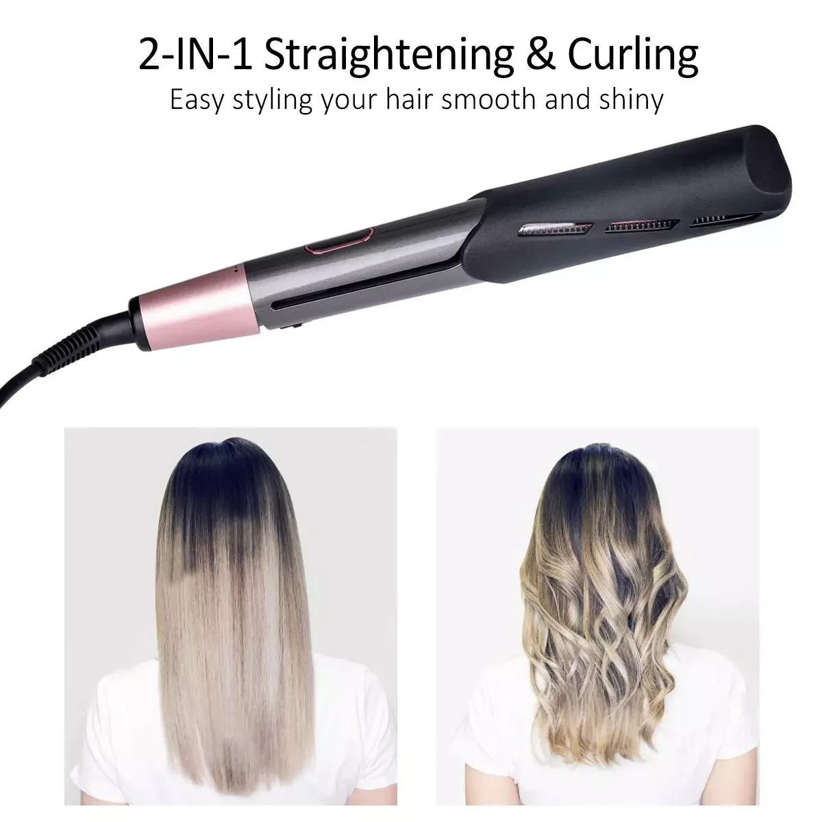 NEW2023 Professional Spiral Wave Curl And Straight Iron Styling Tools 2 in 1 Hair Curler & Straightener Twisted Ionic Flat I
NEW2023 Professional Spiral Wave Curl And Straight Iron Styling Tools 2 in 1 Hair Curler & Straightener Twisted Ionic Flat I