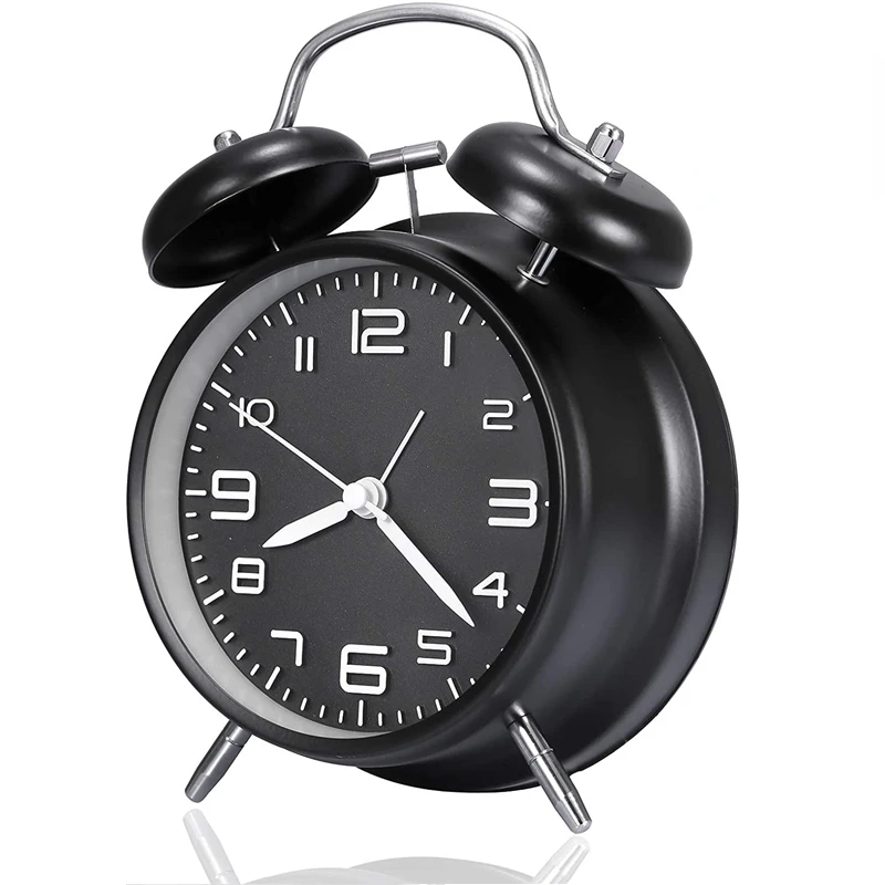 4 Inch Twin Bell Loud Alarm Clock Metal Frame 3D Dial Vintage Battery Operate Desk Table Alarm Clock For Home and Office
4 Inch Twin Bell Loud Alarm Clock Metal Frame 3D Dial Vintage Battery Operate Desk Table Alarm Clock For Home and Office
