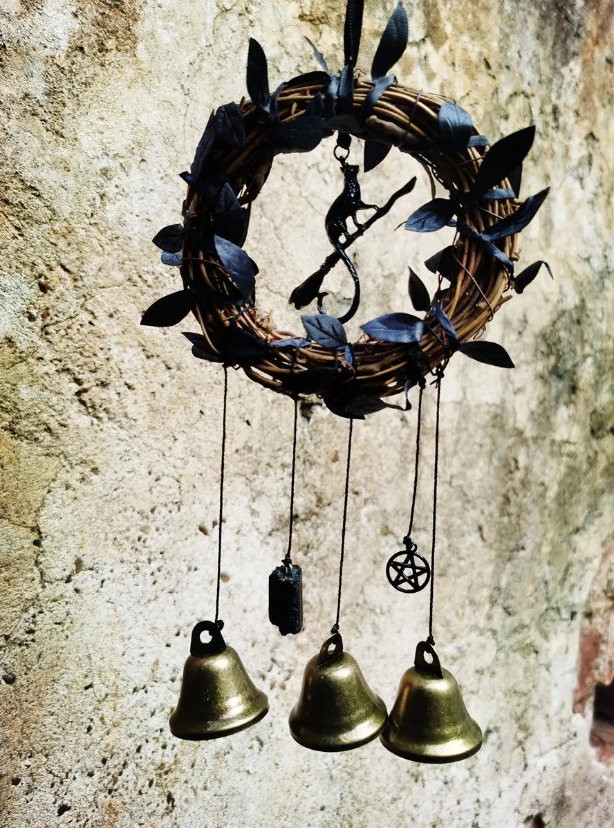 Black Tourmaline Witches Black Cat Charm Bells/Witches Bells/ Clears Negativity/for Protection,Occult Decor
Black Tourmaline Witches Black Cat Charm Bells/Witches Bells/ Clears Negativity/for Protection,Occult Decor