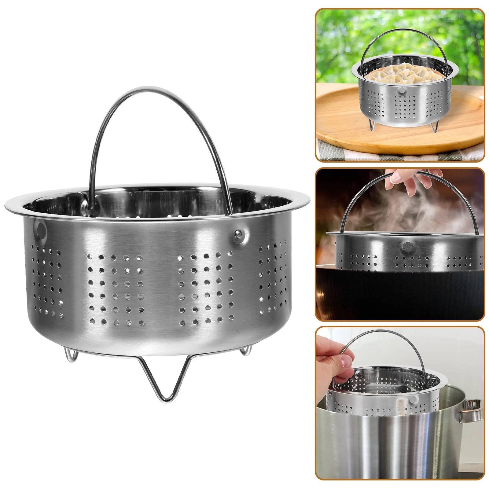Stainless Steel Rice Steamer Food Steamers Metal Electric Cooker Basket Round Steaming Baskets Pot Double boiler
Stainless Steel Rice Steamer Food Steamers Metal Electric Cooker Basket Round Steaming Baskets Pot Double boiler