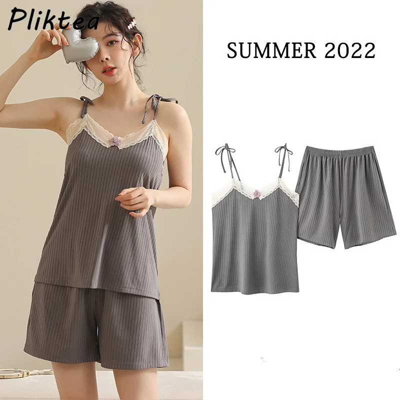 Pliktea 4XL Plus size Sets for Women Summer Pajamas 2 Piece Set Home Suit with Shorts Sleepwear Atoff Home Loungewear
Pliktea 4XL Plus size Sets for Women Summer Pajamas 2 Piece Set Home Suit with Shorts Sleepwear Atoff Home Loungewear