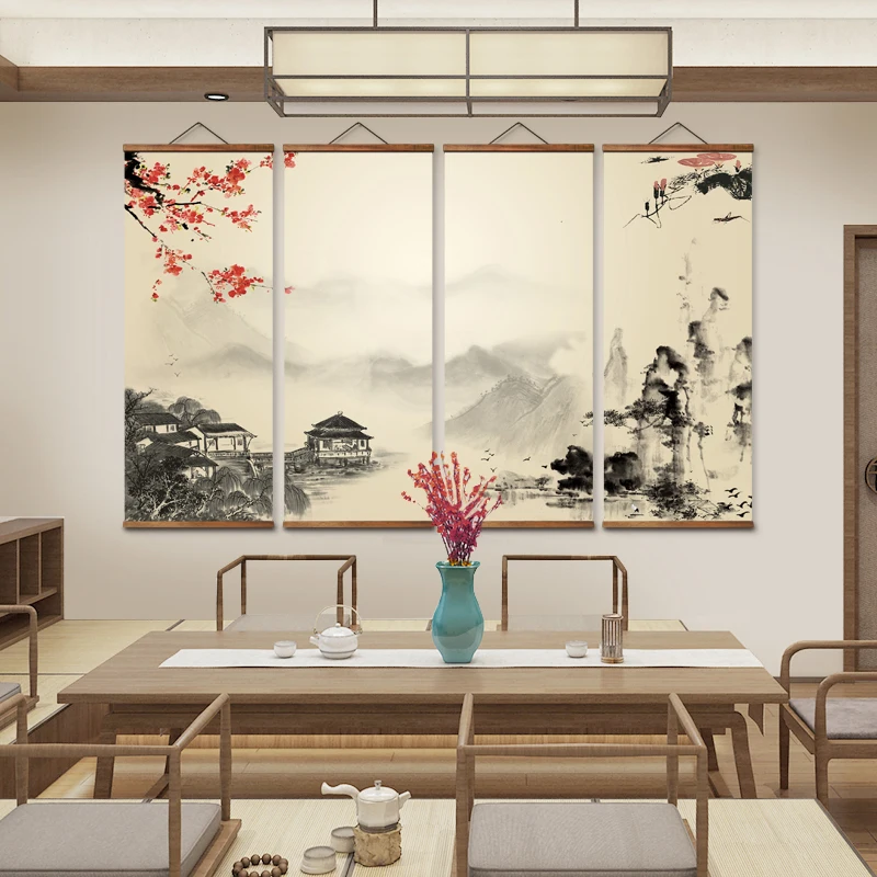 MT0148 Chinese Style Ink Landscape Decorative Wall Art Canvas Posters Solid Wood Scroll Paintings
MT0148 Chinese Style Ink Landscape Decorative Wall Art Canvas Posters Solid Wood Scroll Paintings
