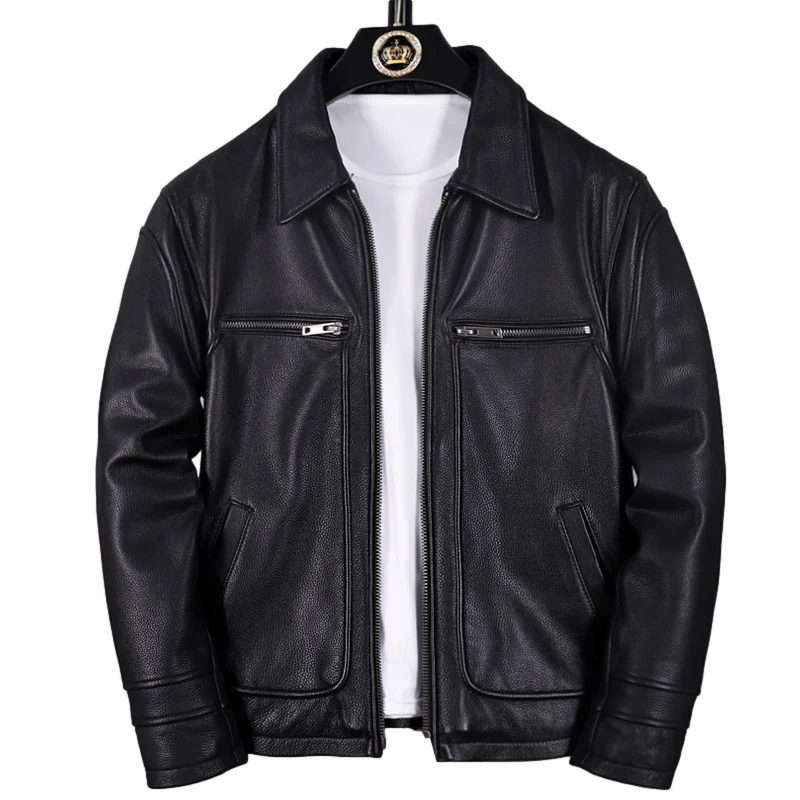 Мужская Весенняя Черная куртка в американском стиле, повседневная облегающая осенняя куртка из натуральной воловьей кожи размером 4XL
Мужская Весенняя Черная куртка в американском стиле, повседневная облегающая осенняя куртка из натуральной воловьей кожи размером 4XL