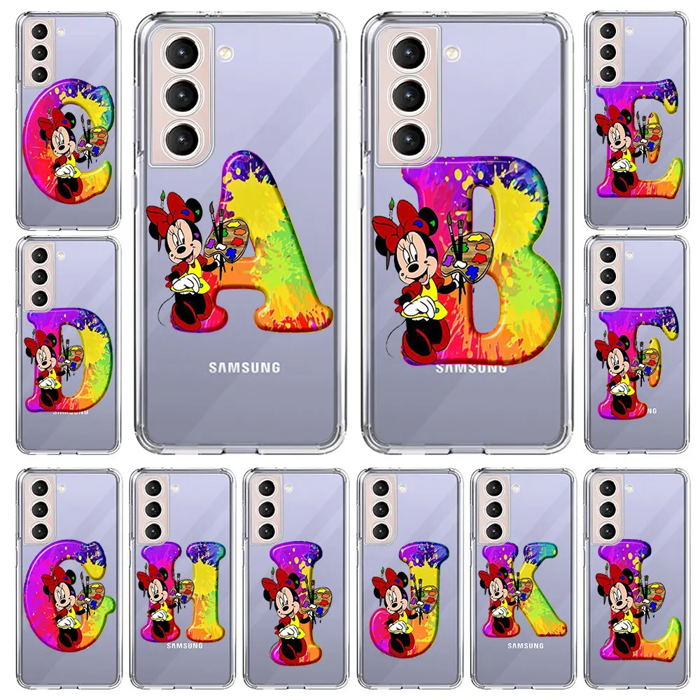 Celular Coque for Samsung Galaxy S22 S21 S20 FE Ultra S9 S8 S10 Plus Transparent Capa Minnie Mouse Watercolor Letter Initial A-L
Celular Coque for Samsung Galaxy S22 S21 S20 FE Ultra S9 S8 S10 Plus Transparent Capa Minnie Mouse Watercolor Letter Initial A-L