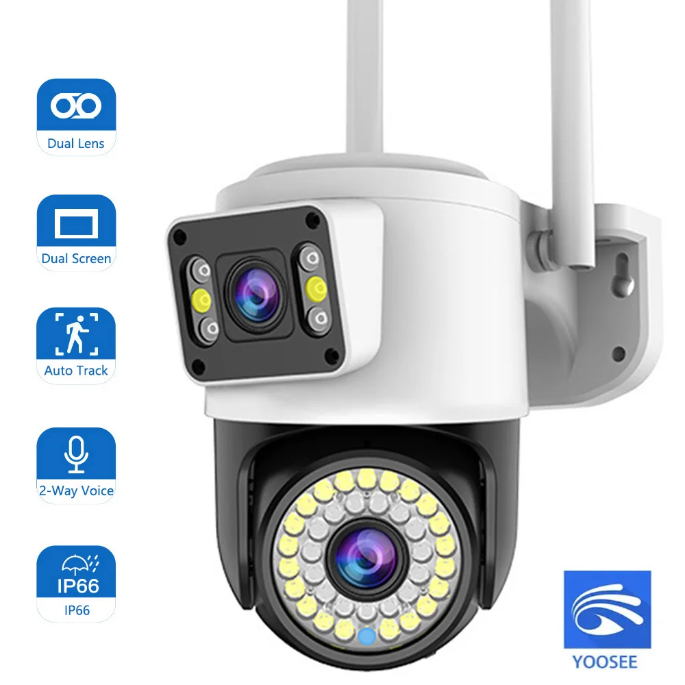 Dual Lens WiFi Camera PTZ AI Human Detection Monitor Outdoor Color Night Vision CCTV Surveillance Cameras 4MP Security IP Camera
Dual Lens WiFi Camera PTZ AI Human Detection Monitor Outdoor Color Night Vision CCTV Surveillance Cameras 4MP Security IP Camera