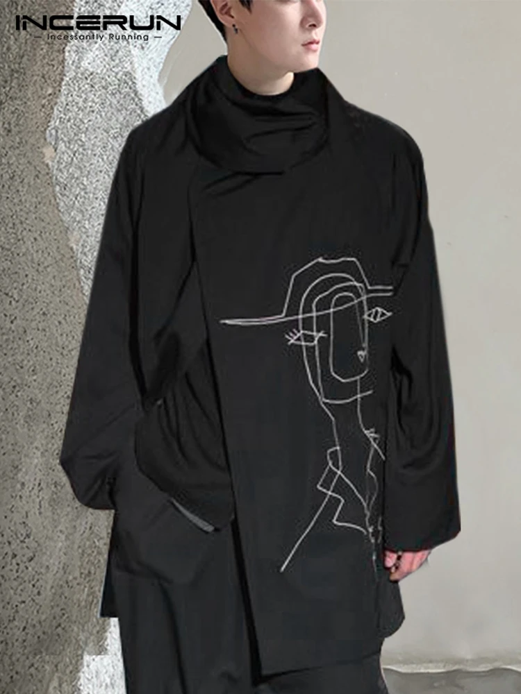 INCERUN Fashion Men Coats Printing Turtleneck Long Sleeve Streetwear Loose Open Stitch Trench Cloak Men Casual Men Ponchos 5XL
INCERUN Fashion Men Coats Printing Turtleneck Long Sleeve Streetwear Loose Open Stitch Trench Cloak Men Casual Men Ponchos 5XL