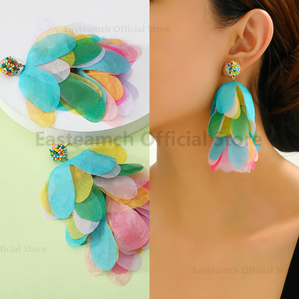 Elegant Fashion Flower Petals Hanging Earrings For Women 2023 Trend Boho Luxury Brand Fairy Wedding Party Drop Earring Jewelry
Elegant Fashion Flower Petals Hanging Earrings For Women 2023 Trend Boho Luxury Brand Fairy Wedding Party Drop Earring Jewelry